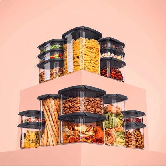 NEW (NIP) Tupperware Ultra Clear Oval Container 7-piece Set w/ Black Seals - Picture 3 of 4